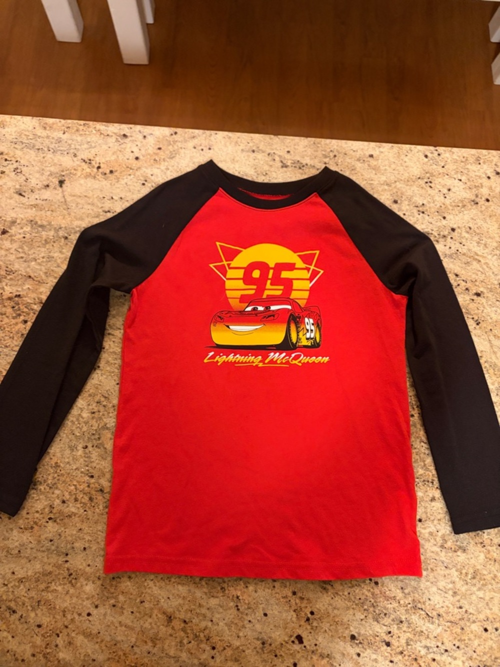 Disney Jumping Beans Red Tee with Black Collar